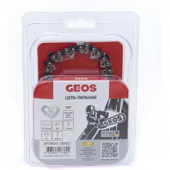 Цепь пильная GEOS 26TC 67 (16", .325", 1.6мм, 67 хвостовиков, долото) Цепь пильная GEOS 26TC 67 (16", .325", 1.6мм, 67 хвостовиков, долото)