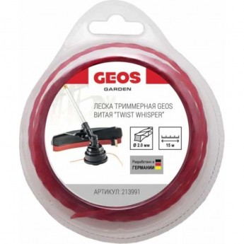 Леска триммерная GEOS витая TWIST WHISPER, 2.0мм, 15м, в блистере Леска триммерная GEOS витая TWIST WHISPER, 2.0мм, 15м, в блистере